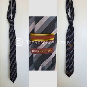 BCBG Black Silver Tie
